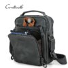 CONTACT'S Crazy Horse Leather Men's Shoulder Bag Vintage Messenger Bags Men Bolsos Male Crossbody Bags Man's Handbag Sling Bag