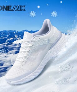 ONEMIX Breathable Mesh Sneakers for Men Cushioning Motion Control Male Sports Running Shoes Light Foam Marathon Racing Shoes