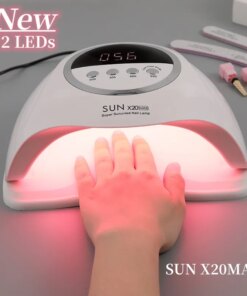 320W SUN X20MAX Nail Dryer Machine 72 LEDs UV LED Lamp for Nails Gel Polish Curing Manicure Lamp 10/30/60/99s Timer LCD Display