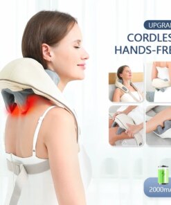 Electric Neck And Back Massager Wireless Neck And Shoulder Kneading Massage Pillow Cervical Back Muscle Relaxing Massage Shawl