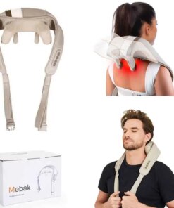 Mebak N1 Massager For Neck and Cervical Shoulder With Heat Therapy Massage Pillow for Back Legs Waist Muscle Pain Relief Car Use