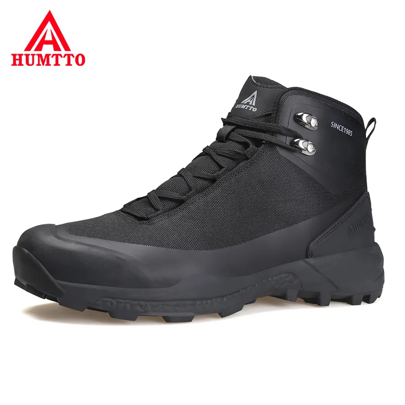 HUMTTO Winter Ankle Boots for Men Male High-top Casual Sneakers Mens Designer Rubber Hiking Boots Platform Work Safety Man Shoes