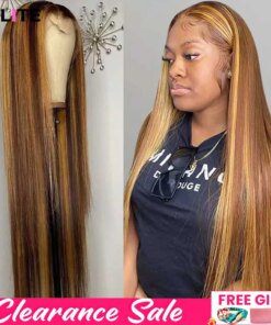 Highlight 13x6 Hd Lace Frontal Wig Human Hair 13x4 Straight Honey Blond Lace Front Wigs 360 Glueless Full Lace Wig Pre Plucked