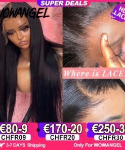 34inch Real HD Lace Front Wig Pre Plucked Straight Wigs 13x6 HD Transparent Lace Frontal Human Hair Wig Brazilian Hair For Woman