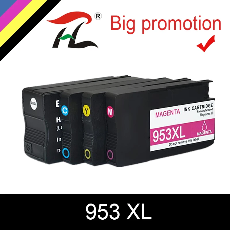 HTL Compatible Ink Cartridge 953 953XL for HP pro 7740 8210 8218 8710 8715 8718 8719 8720 8725 8728 8730 8740 printer for hp953