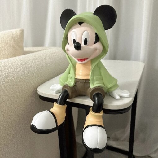 Disney Mickey Sitting Posture Hanging Feet Home Desktop Ornaments Living Room Tv Cabinet Decorations Into The Porch Set The Gift
