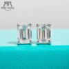 AnuJewel 10k Gold 4/2/1ct Emerald Moissanite Stud Earrings 10K Gold Post Anti-allergy Eearrings For Women Jewelry Wholesale