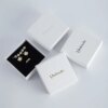 50pcs White Black Brown Kraft Paper Jewelry Box Custom Logo Luxury Ring Earring Necklace Bracelet Packaging Organizer Boxes Case