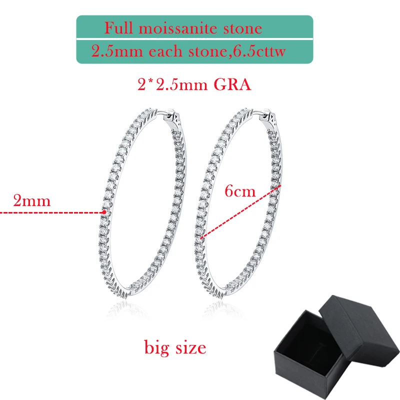 6.5CTTW silver color
