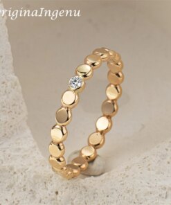 14K Gold Filled Zircon Ring Personalized Handmade Band Ring Minimalism Jewelry Tarnish Resistant Jewelry Boho Women Ring