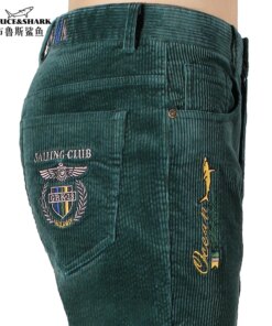 New Men's Corduroy Trousers Heavy Cotton Pants men luxury brand Straight Leg Loose Style stretching winter clothe Pants Big Size