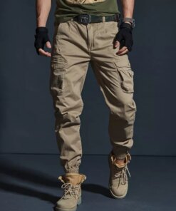 High Quality Khaki Casual Pants Men Military Tactical Joggers Camouflage Cargo Pants Multi-Pocket Fashions Black Army Trousers