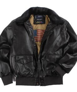 2023 Winter Vintage A2 leather jacket men streetwear Removable fur flight motorcycle bomber padded air force coat