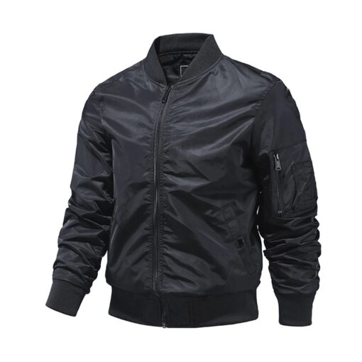 2024 Fashion Spring Jacket for Men Solid Color New in Outerwear Bomber Aviator Jackets Outdoor Baseball Jackets Men's Clothing