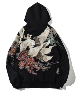 High Quality Embroidery Man Hoodies Harajuku 100% Cotton Women Hooded Sweatshirts Autumn Long Sleeve Black Pullover Loose Tops