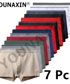 7 Pcs/Lot Big Size Men Underwear Cotton Boxer Briefs Soild Breathable Boxershorts Panties Undies Mixed Colors M L XL 2XL 3XL
