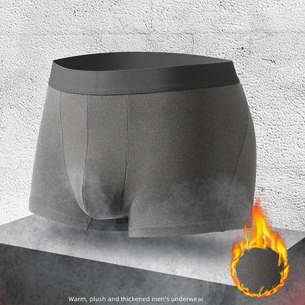 4 Pack Brand Winter Fleece Boxers Plus Size 5XL 6XL Men ComfortSoft Underwear Xxxxl Sexу Panties Shorts Black Gifts For Father