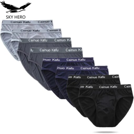 8pcs/Lot Men Underpants Sexy Underwear Man Slip Gay Men's Briefs Bamboo for Male Jockstrap Panties Take Off Shorts Wholesale