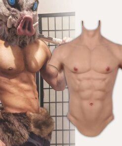 KnowU Cosplay Male Suit Fake Belly Muscle Men's Chest Crossdresser Macho Realistic Silicone Muscle Artificial Simulation