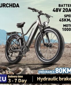 BURCHDA RX20 1000W45KM/H 26 Inch Mountain Electric Bicycle 48V20AH Lithium Battery Fatbike Electric Bike For Adults Motorcycle