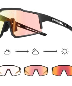 KAPVOE Red Photochromic Cycling Glasses Men MTB Cycling Sunglasses Women Road Bicycle Glasses UV400 Outdoor Bicycle Sunglasses
