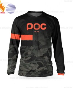 RAUDAX POC Winter Warm Fleece Jersey Moto Bicycle Jersey Mtb Shirt Downhill T-shirt Camiseta Motocross Mountain Bike Clothing