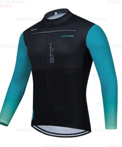 RAUDAX 2021 Mens Long Sleeve Cycling Jersey Mtb Cycling Clothing Breathable Bicycle Maillot Ropa Ciclismo Sportwear Bike Clothes