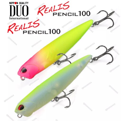 Made In Japan DUO REALIS PENCIL100 100mm 14.3g Distance TROUT BASS Lure Fishing Minnow Saltwater Tungsten Twitch Jerk Retrieve