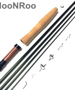 NooNRoo IM8 8ft 6inch 4pc 1wt  Fly Rod DIY Cambo Kit  fast Action fly blank with A Grade Cork Grip Fly fishing rod combo
