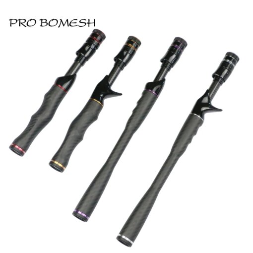 Pro Bomesh Spinning Casting Full Length Carbon Fiber Grip Handle Kit Trout Rod DIY Fishing Rod Building Component Accessory