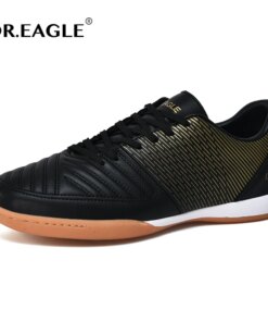 DR.EAGLE Men Indoor Football Shoes Futsal Beef Tendon Bottom Men Professional Non Slip Soccer Shoes IC Football Shoes Cleats