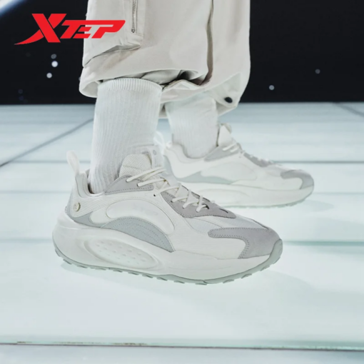 Xtep Starfall Casual Shoes For Men 2024 Spring Thick Sole Increase Men's Sports Shoes Cushion Durability Sneakers 876119320009