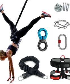 Bungee Dance Flying Suspension Rope Aerial Anti-gravity Yoga Cord Resistance Band Set Workout Fitness Home GYM Equipment