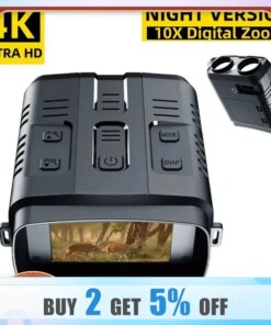4K Night Vision Binoculars Device 10x Digital 800m Full Dark 8W Infrared WiFi Telescope Goggles For Hunting Camping Video Record