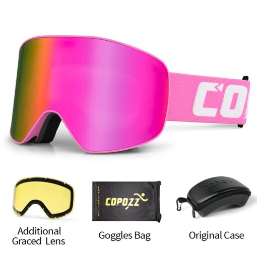 Professional Ski Glasses Men Women Anti-fog Cylindrical Snow Skiing Goggles UV Protection Winter Adult Sport Snowboard Gafas Ski