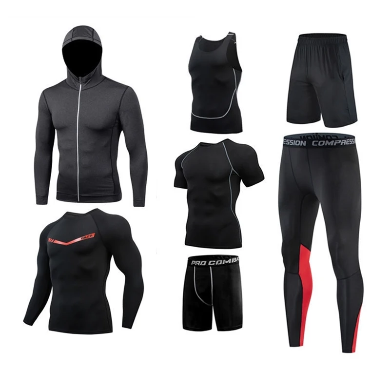 2022 Sports Suit Men's Running Set Basketball Underwear Tights Sportswear Gym Fitness Tights Jogging Training Tracksuits Clothes