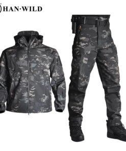 5XL Tactical Clothing Jackets + Pants Men Soft Fleece Jacket Army Windproof Camo Hunting Suit Windbreakers Military Hiking Cloth