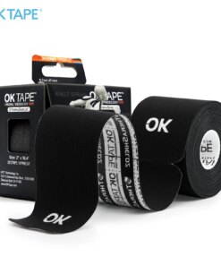 OK TAPE Kinesiology Tape 5CM X 5M Precut, 20 Strips, Latex Free Elastic Athletic Bandage, Gym Fitness Ankle Knee Finger Arm