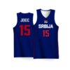 SRBIJA Basketball Sport Jerseys Top  jersey Sewing embroidery High-Quality Outdoor sports NO 15 Nikola Jokic Tshirts  2023 New