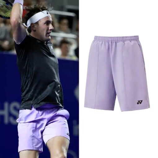 Tennis shorts Sport match Yonex clothing quick dry badminton Jersey short sleeve men male bottom