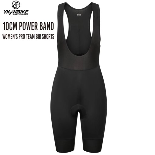 YKYWBIKE Summer Women Cycling Bib Shorts With Pad High Elastic Quick Dry MTB Bike Bicycle Shorts Tights Pants Sport Clothing