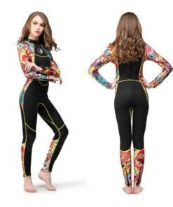 Hisea  3mm women neoprene wetsuit color stitching Surf Diving Equipment Jellyfish