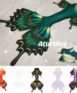 Professional aquarium performance Mermaid tail wings Bikini Swimsuit Large Size adults and children can wear large Mermaid fins