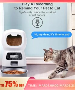 1PC UK Plug/USB Automatic Pet Feeding Intelligent Remote Control Cat And Dog Feeding Machine Timing Quantitative Food Machine