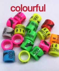 100pcs colour ring  pigeon ring Multi color new plastic all plastic super beautiful customized bird ring