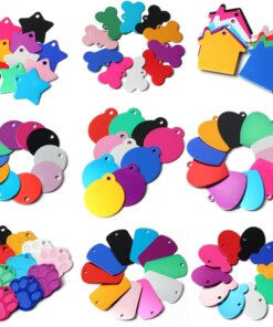 100PCS Aluminum Customized Bone Dog Tags For Small Dog Pet Name ID Tags Number Dogs Pets Collar Accessories Pet Supplies For Dog