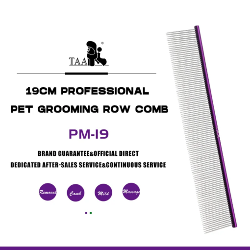 TAA Pet Comb Dog Grooming Combs Cats Remove Long & Short Thick Dense Floating Hair Open Knots Dense Tooth Row Comb Pet Supplies
