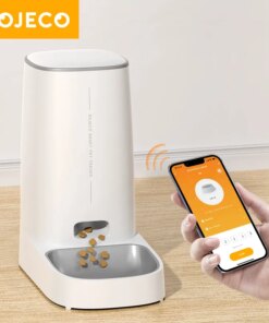 ROJECO Automatic Cat Feeder Pet Smart WiFi Cat Food Kibble Dispenser Remote Control Auto Feeder For Cat Dog Dry Food Accessories