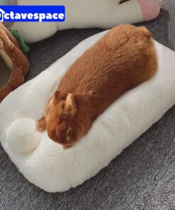 Rabbit Plush Pad Small Pet Nest Rest Blanket Cage Mat Bunny Cushion House Pet Soft Warm Den Sleep Protector Animal Accessories