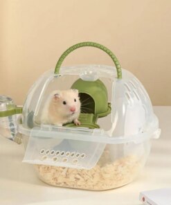 Hamster Travel Cage Hand-held Gift Keep Warm Small Animal Hamster indoor Box Hamster Carrier Cage amusement park Pet Accessories